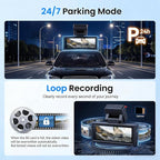 Hodozzy 4K Dash Cam Front and Rear, 3.16 Inch Screen with Built-in WiFi & GPS, 4K UHD Front + 2.5K Rear Camera, ADAS, Night Vision, G-Sensor, 24H Parking Mode (Hardwire Kit Optional)