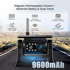 Fookoo 10.1" Solar Magnetic Wireless Backup Camera HD 1080P Touchscreen Monitor 1 Min DIY Install Portable Scratch-Proof No Drilling DVR Rechargeable Night Vision for RV Truck Camper - DCM1002