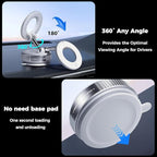 Vacuum Magnetic Phone Holder for Car 360° Adjustable Magsafe Car Mount - Compatible All Smart Device Phone Mount, Secure GPS & Call, Magsafe Accessories & Car Stuff (White)