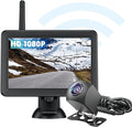 EWAY Wireless Backup Camera HD 1080P 5" Monitor Kit, Stable Digital Signal for Truck Trailer Front Rear Side View Back Up Camera Easy Setup Vehicle Reverse Wifi Camera for Car Van SUV Pickup RV Camper