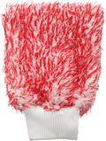 HARFINGTON Microfiber Car Wash Mitts 10" x 8" Scratch Free Wash Gloves Absorbent Double Sided Plush Cleaning Drying Mitts for Car Washing Home Clean Red White