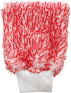 HARFINGTON Microfiber Car Wash Mitts 10" x 8" Scratch Free Wash Gloves Absorbent Double Sided Plush Cleaning Drying Mitts for Car Washing Home Clean Red White