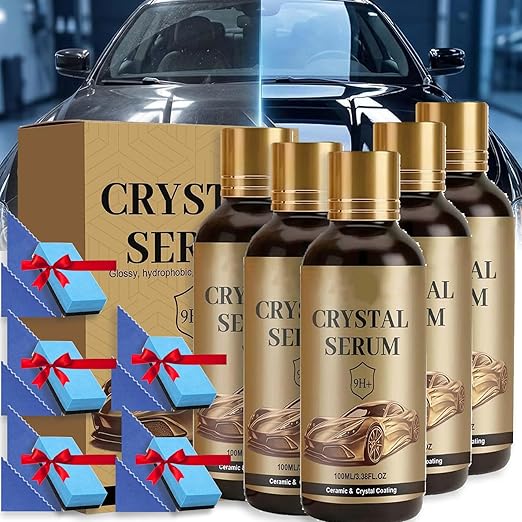 Crystal Serum – Advanced Graphene Ceramic Coating for Cars, Graphene Ceramic Coating for Cars – 9h Hardness, Crystal Serum for Cars
