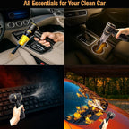 5-in-1 Cordless Car Vacuum & Air Duster, 18000Pa Powerful Suction, Portable Handheld Vacuum with Blower & Inflator Modes, USB-C Rechargeable with Multi Nozzles & Pet Hair Removal Glove (Black)