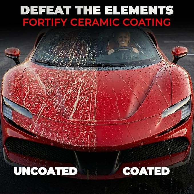 Car Wax Spray and Ceramic Coating for Cars - 3 in 1 Waterless Car Wash and Detailing - Quick Effect Coating Agent for Car - High Gloss Car Coating Spray, Shiny Car Stuff by Shine Armor - 8FlOz