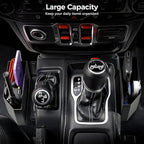 DIAMOOKY Metal Magnetic Center Console Organizer for Jeep Wrangler JL JLU 4XE 2018-2026 & Gladiator JT 2020-2026 Accessories Gear Shift Storage Box, Flag (Not for JK/JKU)