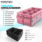 FORTEM Trunk Organizer For SUV Car Trunk Organizer, Foldable Storage, Car Accessories for Women Men, Collapsible Bag, Perfect Christmas Gifts, 600D Oxford, Non Slip Bottom, Straps, Soft Cover (85L)