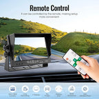 7" 2-Wired Backup Camera System, DVR Dual Screen Rear View Camera, IP69 Waterproof IR Night Vision, 20G Vibration-Proof for Trailer/RV/Tractor/Truck/Combine/Skid Steer/Heavy Equipment/UTV, Y1