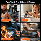 2-in-1 Compressed Air Duster 180000RPM Powerful Motor, Cordless Mini Vacuum Cleaner, 10,000mAh Battery, Portable Electric Air Duster, Dust Blower for Computer, Keyboard, Outdoor, House, Car and Office