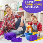 Nuenen Microfiber Cleaning Cloths for Cars 16 x 16 Inch Ultra Absorbent Car Towels Drying Reusable Cleaning Supplies House Kitchen Window Microfiber Towel(Purple,120 Pcs)
