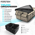 FORTEM Trunk Organizer For SUV Car Trunk Organizer, Foldable Storage, Car Accessories for Women Men, Collapsible Bag, Perfect Christmas Gifts, 600D Oxford, Non Slip Bottom, Straps, Soft Cover (50L)