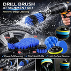 26Pcs Car Detailing Kit, Car Detailing Brush Set, Auto Detailing Drill Brush Set, Car Detailing Brushes, Car Wash Kit, Car Accessories For Men, Car Cleaning Tools Kit for Interior, Exterior, Wheels