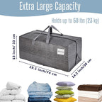 VENO 6 Pack Heavy Duty Moving Bags with Backpack Straps, Zippers & Handles, Extra Large Packing Bags for College Dorm Essentials, Moving Supplies Alternative to Cardboard Moving Boxes