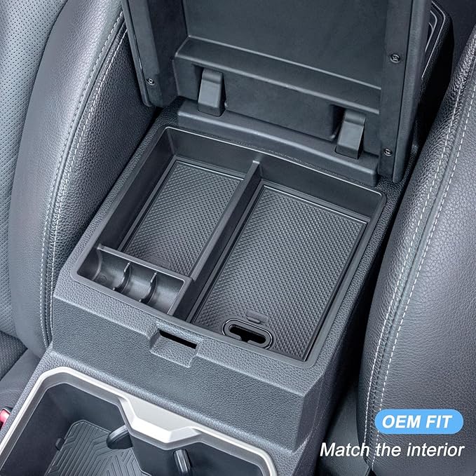 JKCOVER OEM Fit 2024 2025 2026 Tacoma Center Console Organizer Tray Compatible with 2024-2026 Toyota Tacoma(4th Gen) Accessories ABS Plastic Storage Box（Patented Design）