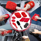 47Pcs Car Wash Cleaning Kit with High Power Handheld Vacuum Windshield Cleaning Tool with Side Mirror Squeegee Bucket Detailing Brushes Tire Brush Towels Complete Detailing Set for Car