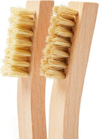 Otter Wax Utility Brush Set | 2pc | Horsehair Buffing Brush + Tampico Cleaning Brush | Natural Fabric & Leather Care Tool Set for Waxed Canvas, Boots, Jackets & Gear