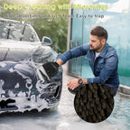 3 Pack Chenille Microfiber Car Wash Mitt, 7" x 9.6" Car Washing Mitts, Home Dusting Gloves, Scratch Free Lint-Free, Highly Absorbent, Double Sided, for Cleaning Detailing Polish (Grey)