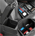 YOJOJOCO 2PCS Center Console Organizer Compatible with Toyota 2026 2025 2024 Tacoma Accessories ABS Plastic Material Hidden Storage Box Dividers Organizer
