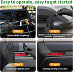 Kingvo Plastic Restorer for Cars, Black Plastic Trim Restoration,Vinyl Trim Restorer Automotive Hydrophobic Ceramic Coating with Foam Applicator,30ML(4-Pack)