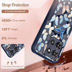 LISEVOfor Moto G Power 2025 Case - for Motorola Moto G Play 2025 Case Compatible with MagSafe Women Cute Girls Magnetic Protective Phone Cover Kawaii Blue Butterfly Heavy Duty Shockproof Design