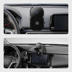 Wireless Magsafe Car Mount Charger - Magnetic Cell Phone Holder with AMPS Plate Mount - Auto Scan & Auto Grip Car Phone Stand - Compatible with Samsung, iPhone, Smartphone- Fast Charger