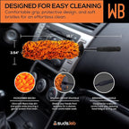 Suds Lab WB Premium Microfiber Cleaning Wheel Brush for All Vehicle Types – 18.1" Ultra-Soft & Scratch-Free Reusable Rim, Wheel, and Tire Brush with Ergonomic Handle