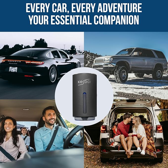 Smart Car Air Freshener Diffuser – Rechargeable Auto Scent Device with 12 Refills – Anti-Leak System, 3 Spray Modes & Motion Sensor Auto On/Off