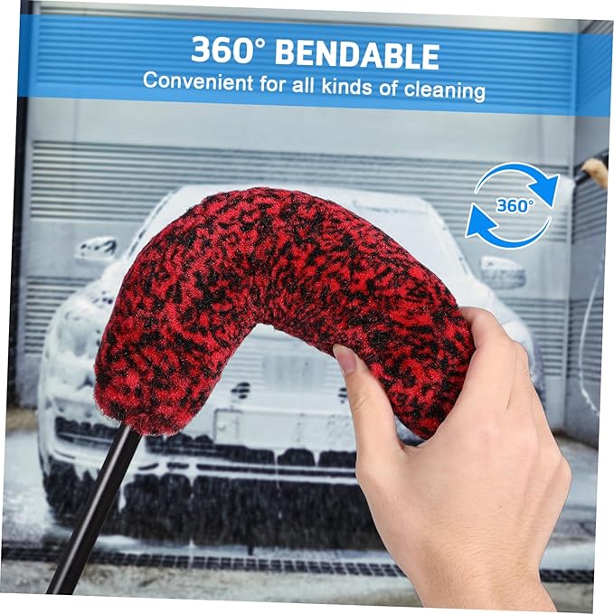 STOBAZA 12pcs Wheel Cleaner Brush Set Bendable for Easy Detailing Flexible Tire Brushes for Car Wash Auto Detailing and Vehicle Care Soft Bristles for Grime Removal