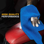 Eurow Ultrasonic Cut 300 GSM Microfiber Cleaning Towels, Streak-Free, Lint-Free, Ultra Absorbent, Scratch-Safe, for Auto Detailing, Home, Kitchen & Multipurpose Use, 16x16, 12-Pack, Blue