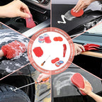 Nilight 37PCS Car Detailing Kit Auto Cleaning Tools Wash Set with Storage Carry Bag Home Use for Interior Exterior Deep Clean Car Care Windshield Dashboard Seat Air Vents Wheels Tires, Red