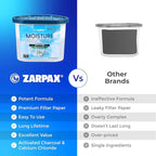 ZARPAX Moisture Absorber Fresh Cotton 10.5 oz/300g | Removes Moisture, Damp & Humidity | Odor Absorber With Fresh Cotton Fragrance | Moisture Trap for Bathroom, Closet, Kitchen | Set of 4