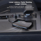 Wireless CarPlay Adapter, Magic AI Box with Dual-WiFi Stability, Wireless CarPlay Box Compatible with Wired Factory CarPlay & Android Auto, Support for YouTube/Netflix(Black)
