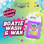 Salty Captain Boatie Wash N Wax - (Bubble Gum Scent) Foaming Car & Boat Wash and Wax Concentrate, Cleans Away Salt, Marine Residue, Dirt | pH Balanced