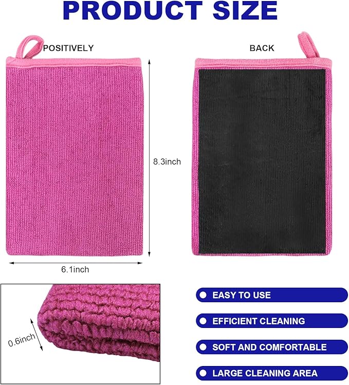 2 PCS Clay Mitt, Scratch-Free Microfiber Clay Bar Alternative Mitt Car Detailing Glove, Car Cleaning & Polishing Tool Clay Eraser Mitt for Paint Glass Wheels, Car Accessories (Purple)