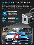 Navycrest 4K Dash Cam Front and Rear with 64GB Card, Built-in 5G WiFi, Dash Camera for Cars 4K Front and 1080P Rear, Dashcams for Cars Loop Recording, Gravity Sensor, 24-Hours Parking Mode
