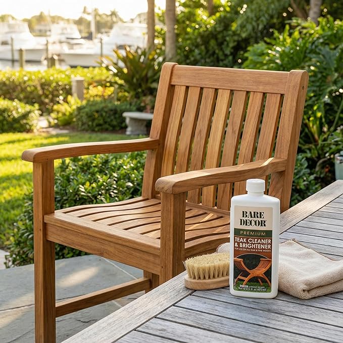 Bare Decor Premium Teak Cleaner for Home & Marine Use, 16oz, White