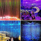 AZIMOM PMMA Plastic Flash Point Fiber Optic Strands 100PCS 0.04IN 9.8ft Side Glow Curtain Waterfall Optical Fiber Cables for LED Light Engine Driver Source Decoration