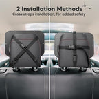 KeaBabies Baby Car Seat Mirror - Wide Shatterproof Backseat Infant Car Mirror for Baby Rear Facing, Crystal Clear View, Travel Accessories, Easy Install & Adjust for Removable Headrest (Matte Black)