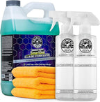 Chemical Guys Raging Rhino Waterless Car Wash And Quick Detailer, 128 Fl Oz With 2 Dilution Bottles and 3 Premium Microfiber Towels - 6 Items