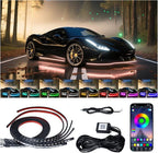 Underglow LED Lights for Cars - 6PCS RGB Neon Underglow Kit with Wireless APP Control, Music Sync, 8 Colors, 360 LEDs Waterproof for Cars, Trucks, SUVs