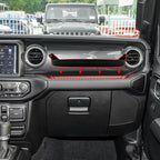 4PCS Center Console Organizer Storage Box for 2024 2025 Jeep Wrangler JL JLU 4XE and Gladiator JT, Gear Shift Console Tray Organizer, Hanging Armrest Storage Box, Co-Pilot Organizer