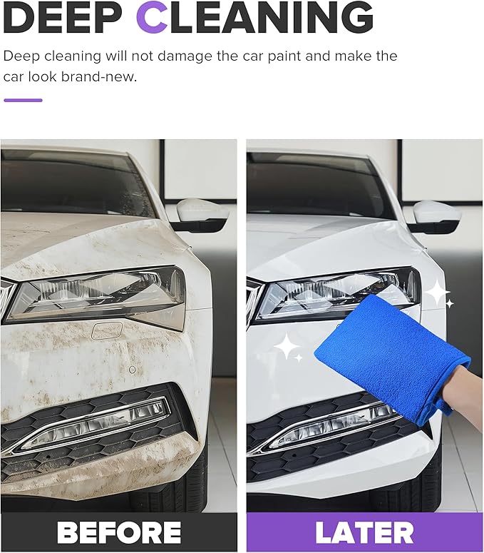 2PCS Clay Mitt,Car Accessories Clay Towel Auto Detailing,Anti-Scratch Clays Mitts for Cleaning Polishing Detailing Auto Paint,Glass,Wheels,Suitable for Sedans,Cars,Trucks,Commercial Vehicles
