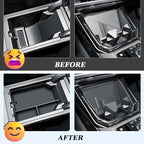 BIBIBO 2Packs 2025 2026 X3 G45 Center Console Organizer for 2025 2026 BMW X3 G45 (30 xDrive/M50 xDrive) Central Trays+ Insert Cup Holder Organizer 2026 BMW X3 G45 Accessories