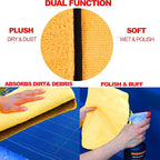 Simple Houseware Professional Grade Microfiber Towels for Car, 16" x 24", 6 Pack, 440 GSM