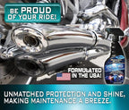 Ceramic Auto Car Wax Spray - 24 Fl Oz - Milwaukee Muscle - 4X The Ceramic Coating - Detail Spray Wax - Advanced Hydrophobic Spray for Shine and Protection