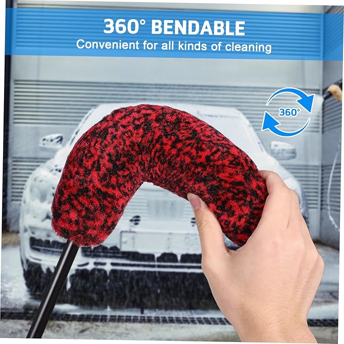 Cabilock 12pcs Wheel Cleaning Brush Flexible Automotive Detailing Brushes for Tire and Rim Cleaning Soft Bristles for Gentle Grime Removal Car Wash Tools