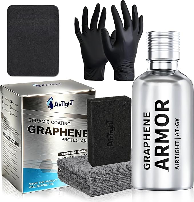 Advanced Graphene Ceramic Coating 50ml AT-GX Self-Cleaning Nano Protectant Long-Lasting High Gloss Waterproof Professional DIY Car Paint Care Kit for Cars