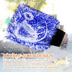2PCS Car Wash Mitt, 11"×8" Cyclone Microfiber Cleaning Mitt for Cars, Scratch-Free & Lint-Free, Double Sided Automotive Washing Gloves, Universal Auto Cleaning Supplies (Blue+White)