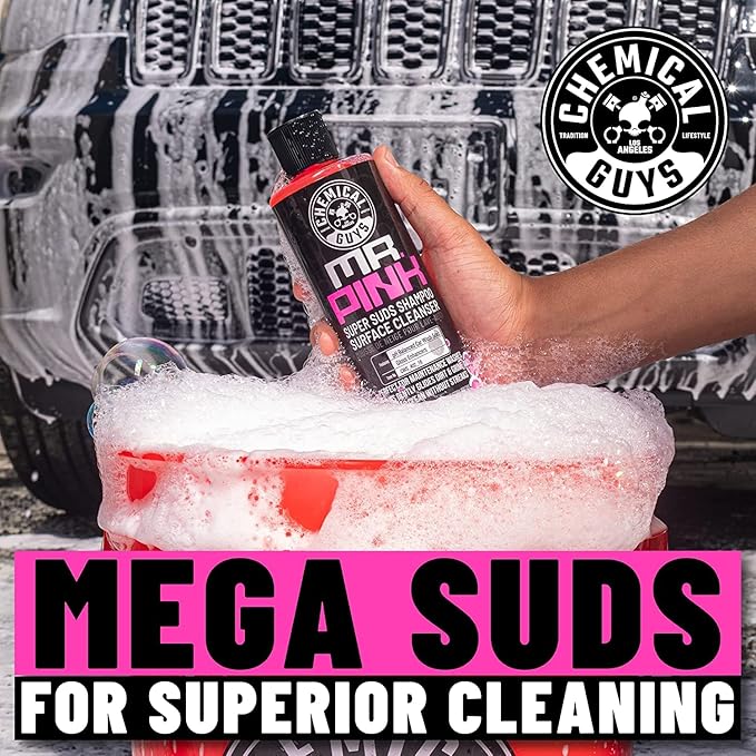 Chemical Guys CWS_402_64FBB Foam Blaster Bundle - Mr. Pink Foaming Car Wash Soap, 64 fl oz (Half Gallon) + ACC_326 Torq Foam Blaster 6 Foam Wash Gun, Works With Garden Hose, (2 Items)