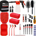 LIANXIN Car Wash Kit Car Wash Cleaning Kit with Car Wash Foam Gun Microfiber Sponge and Towels Tire Brush Built, Car Foam Gun, Car Cleaning Tool